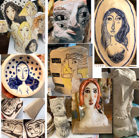 ceramics, porcelain,illustratedceramics, pottery,sculpture,charleskaufman